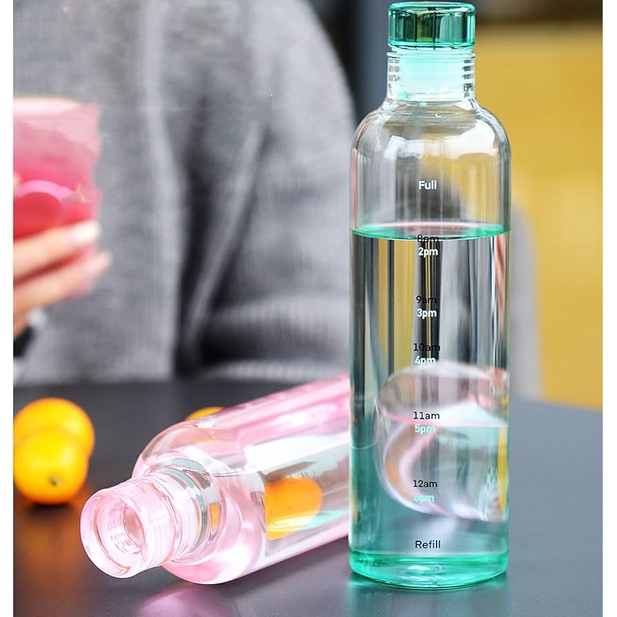 透明ガラス水筒 500ml ステンレスキャップ　飲みかけ Amazon｜耐熱ボトル 透明 ガラス水筒 500ML 耐冷耐熱 ウォーター